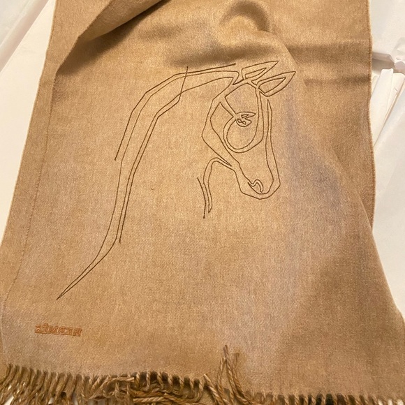 100% Authentic Hermes Cashmere Scarf Sold Out Online - Picture 7 of 16